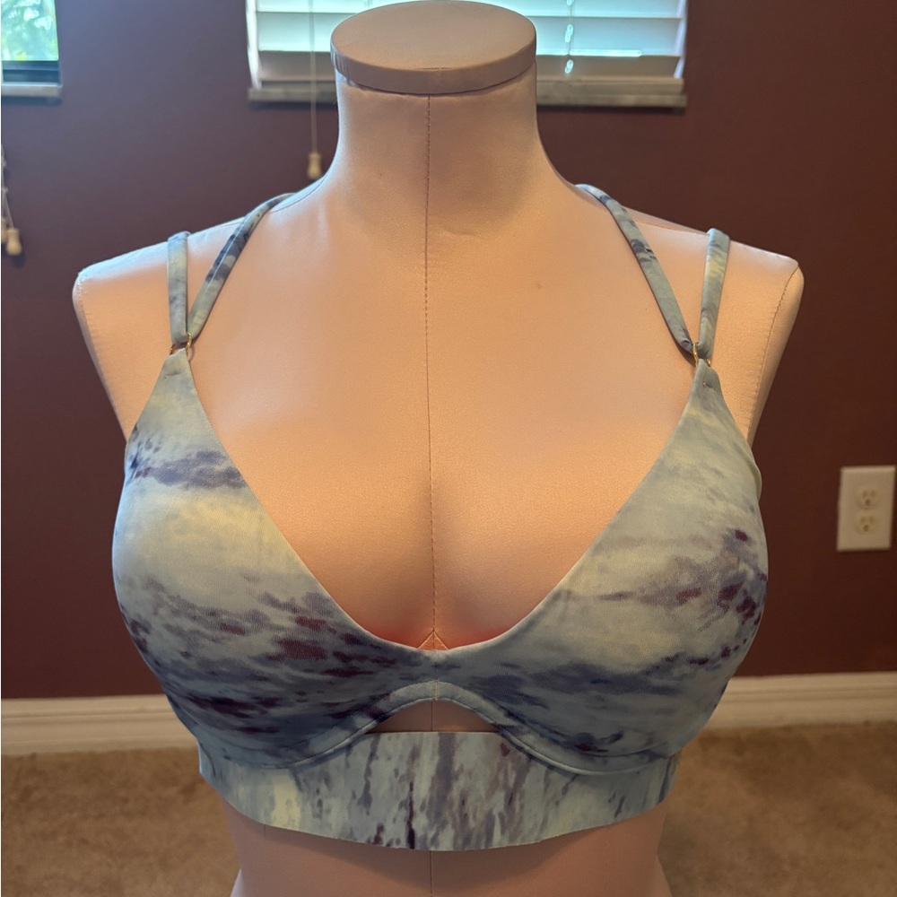 Blue Tie-Dye Women's Bralette